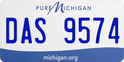 MI license plate DAS9574
