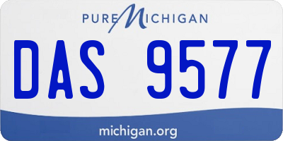 MI license plate DAS9577
