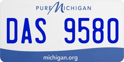 MI license plate DAS9580
