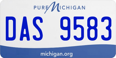 MI license plate DAS9583