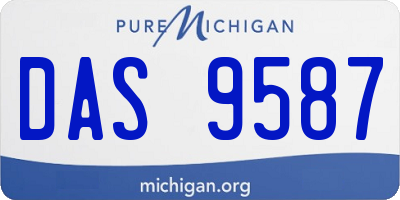 MI license plate DAS9587