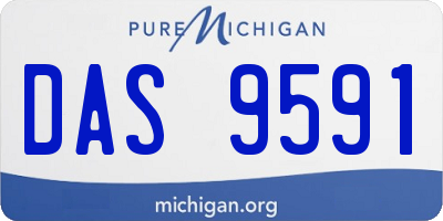 MI license plate DAS9591