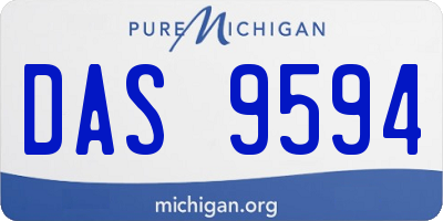 MI license plate DAS9594