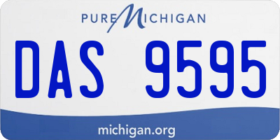 MI license plate DAS9595