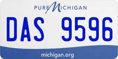 MI license plate DAS9596
