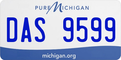 MI license plate DAS9599