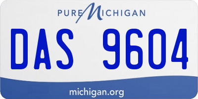 MI license plate DAS9604