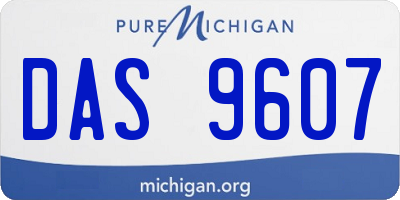 MI license plate DAS9607