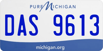 MI license plate DAS9613