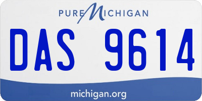 MI license plate DAS9614
