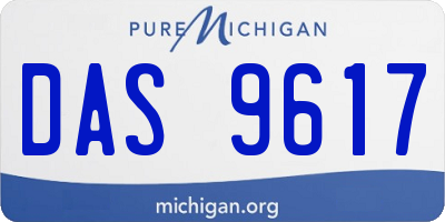 MI license plate DAS9617