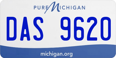MI license plate DAS9620