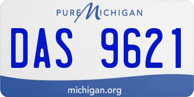 MI license plate DAS9621