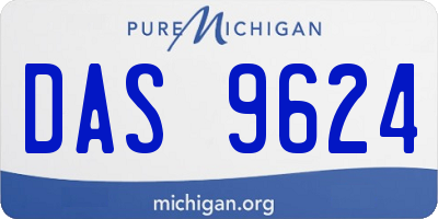MI license plate DAS9624