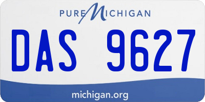 MI license plate DAS9627
