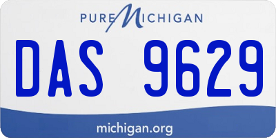 MI license plate DAS9629