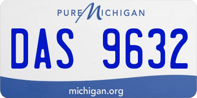 MI license plate DAS9632