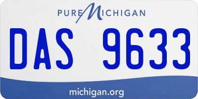 MI license plate DAS9633