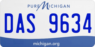 MI license plate DAS9634
