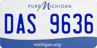 MI license plate DAS9636