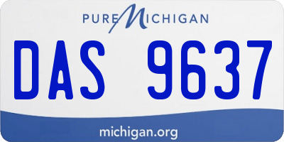 MI license plate DAS9637