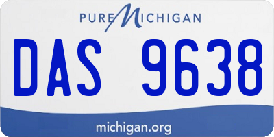 MI license plate DAS9638