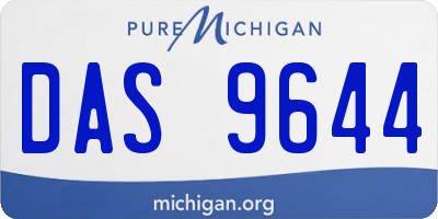 MI license plate DAS9644