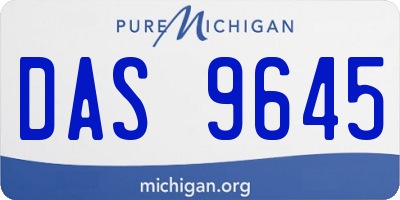 MI license plate DAS9645