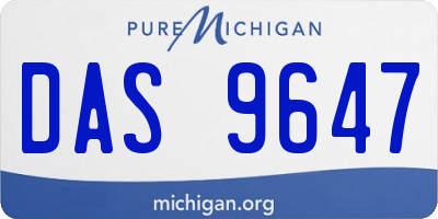 MI license plate DAS9647