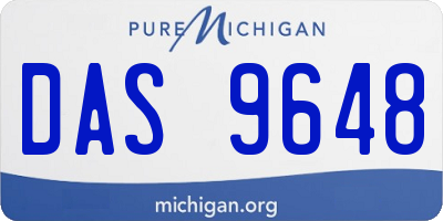 MI license plate DAS9648