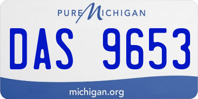 MI license plate DAS9653