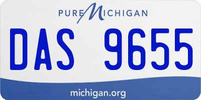MI license plate DAS9655