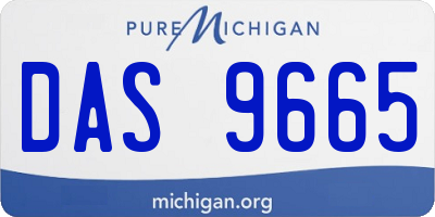 MI license plate DAS9665