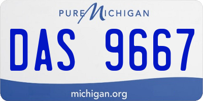 MI license plate DAS9667