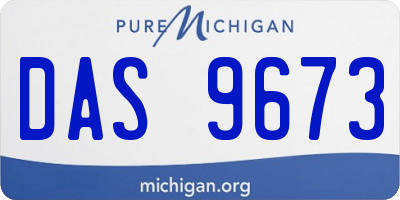 MI license plate DAS9673