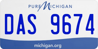 MI license plate DAS9674