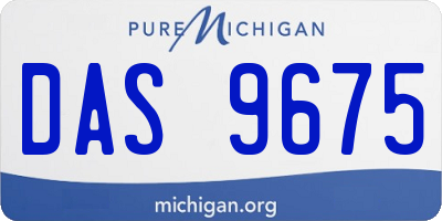 MI license plate DAS9675
