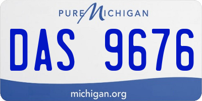 MI license plate DAS9676
