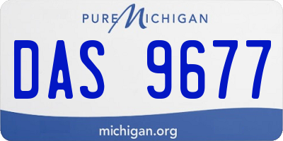 MI license plate DAS9677