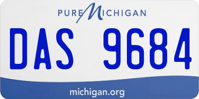 MI license plate DAS9684