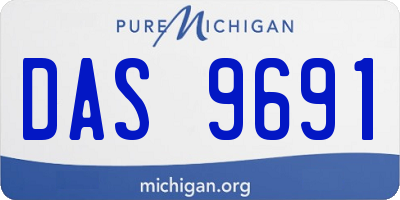MI license plate DAS9691