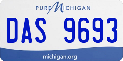 MI license plate DAS9693
