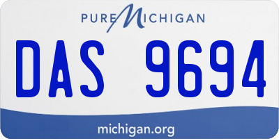 MI license plate DAS9694