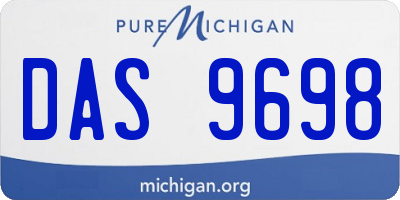 MI license plate DAS9698
