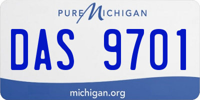 MI license plate DAS9701