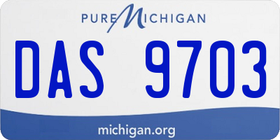 MI license plate DAS9703