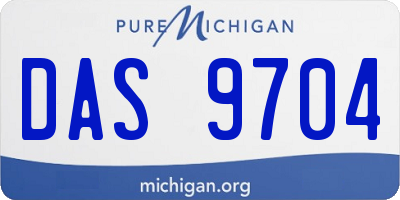 MI license plate DAS9704