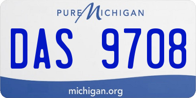 MI license plate DAS9708