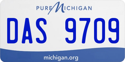 MI license plate DAS9709