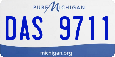 MI license plate DAS9711